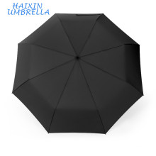 23"*8K 190T Pongee Material Waterproof Windproof 3 Fold Auto Open Promotional Umbrella Rain with Logo Prints